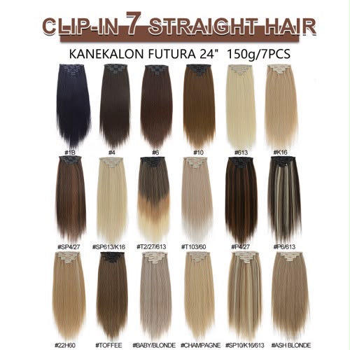 24” Straight 7-Piece Clip-In Hair Extensions