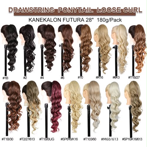 Drawstring Ponytail Loose Curl 28"