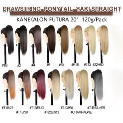 Straight Drawstring Ponytail 20"