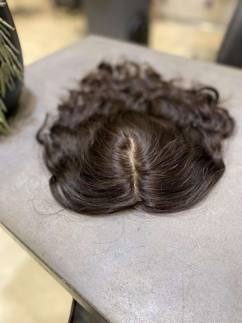 Amy Silk Base 12" (Wavy / Curly) | 100% Remy Hair Topper