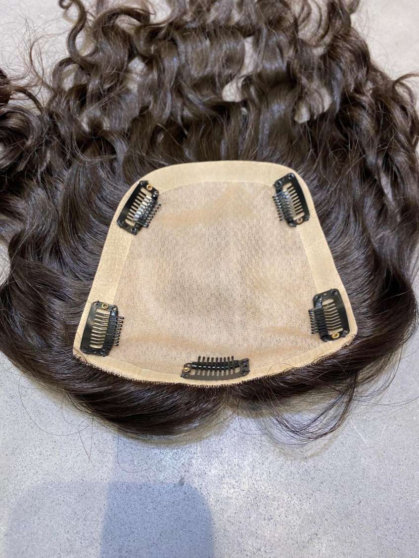 Amy Silk Base 12" (Wavy / Curly) | 100% Remy Hair Topper