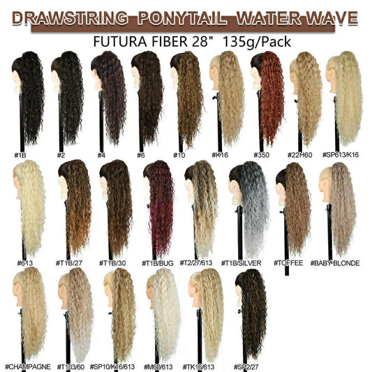 Water Wave Drawstring Ponytail (Wavy / Curly)