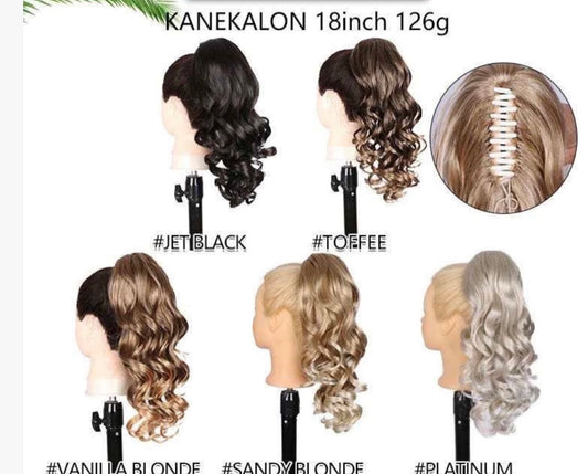 Claw Clip Ponytail (Wavy / Curly)