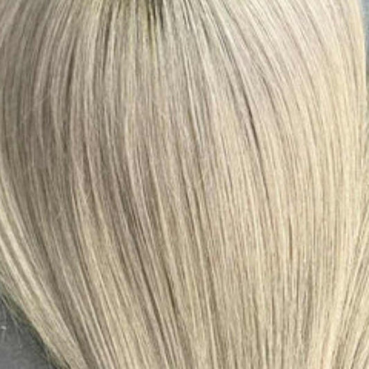 Ashlee Premium human hair scrunchie in ash blonde – 100% human hair | Salon Gold Hair