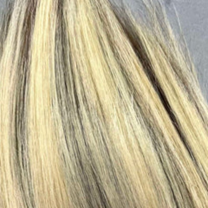 Candy human hair scrunchie in blonde highlights – 100% human hair | Salon Gold Hair