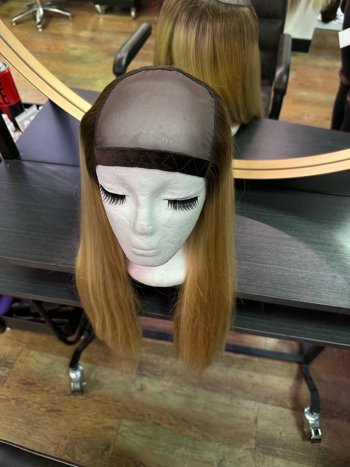 Cap Wig - 20" Natural/Golden Blonde – 100% Remy human hair topper | Salon Gold Hair – image 11