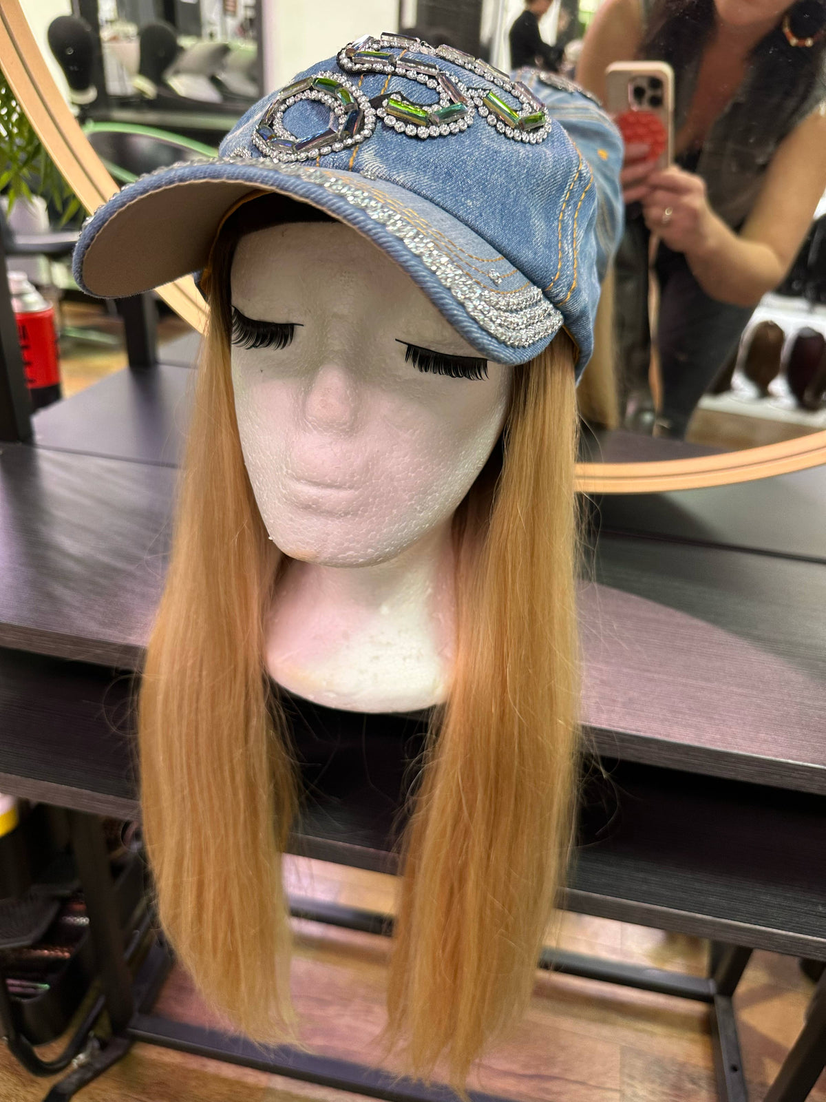 Cap Wig - 20" Natural/Golden Blonde – 100% Remy human hair topper | Salon Gold Hair