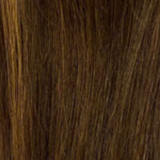 Claire human hair scrunchie in auburn brown – 100% human hair | Salon Gold Hair