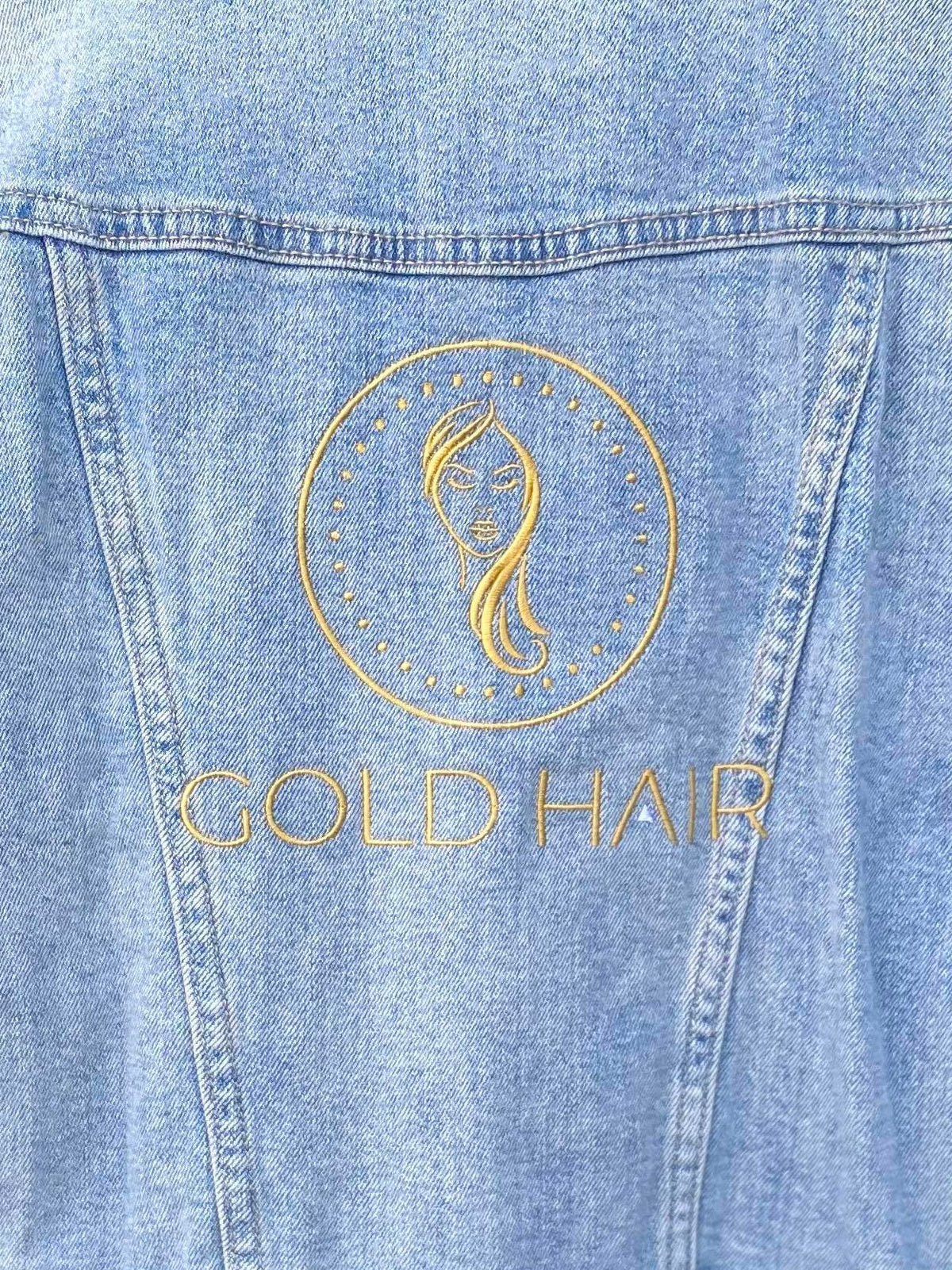 Cropped Denim Jacket | Salon Gold Hair – image 3