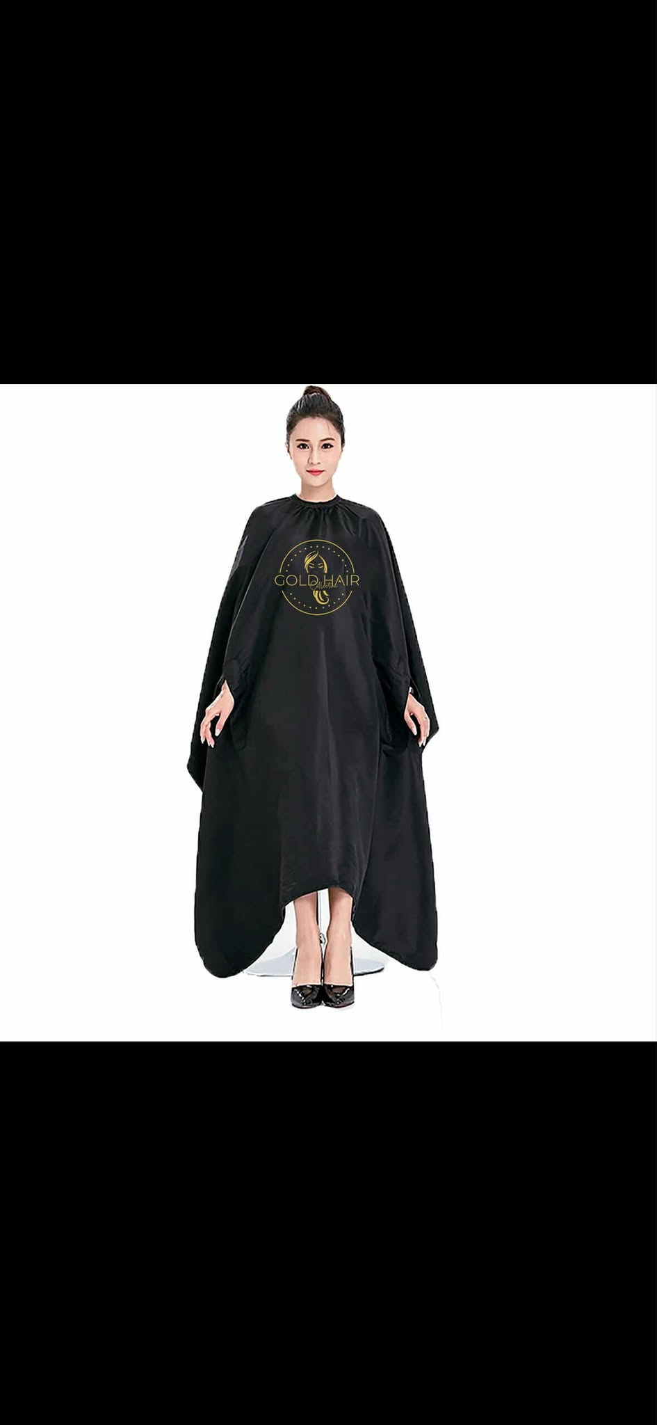 Gold Hair Collection Button-Up Cape with Hand Slits | Salon Gold Hair – image 2