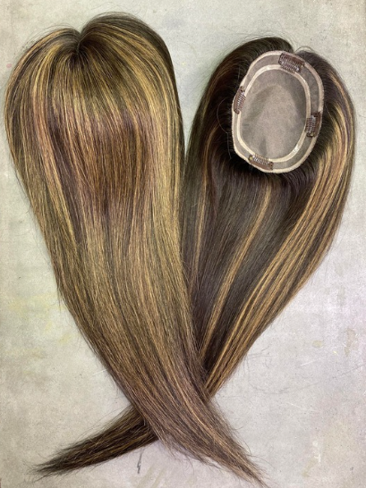 Madeline (Breathable Monofilament Micro Mesh) – 100% Remy human hair topper | Salon Gold Hair