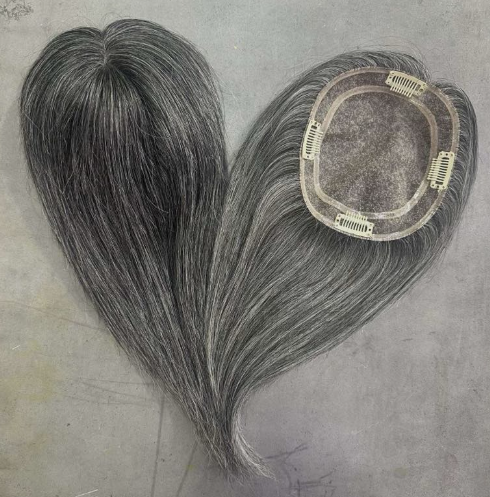 Silvia Dark – 100% Remy human hair topper | Salon Gold Hair – image 2