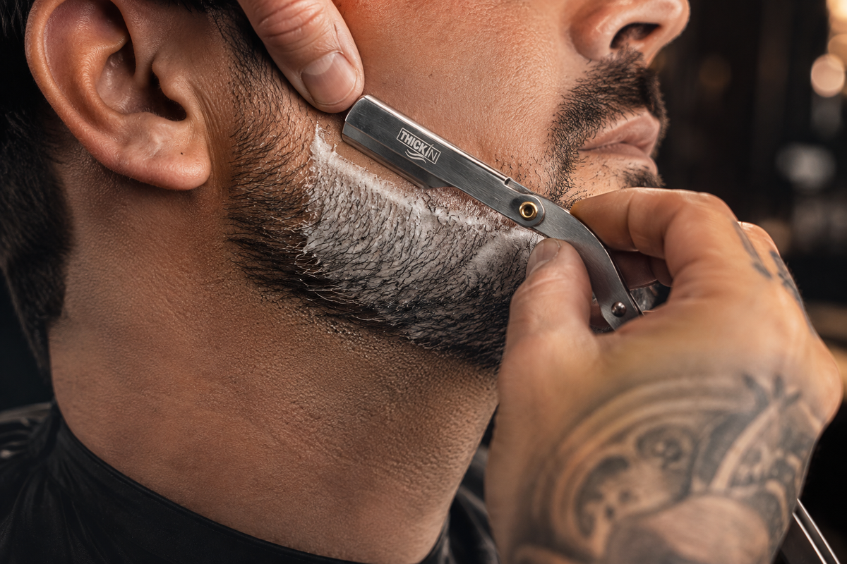 THICKIN Stainless Steel Razor Handle | Salon Gold Hair – image 3