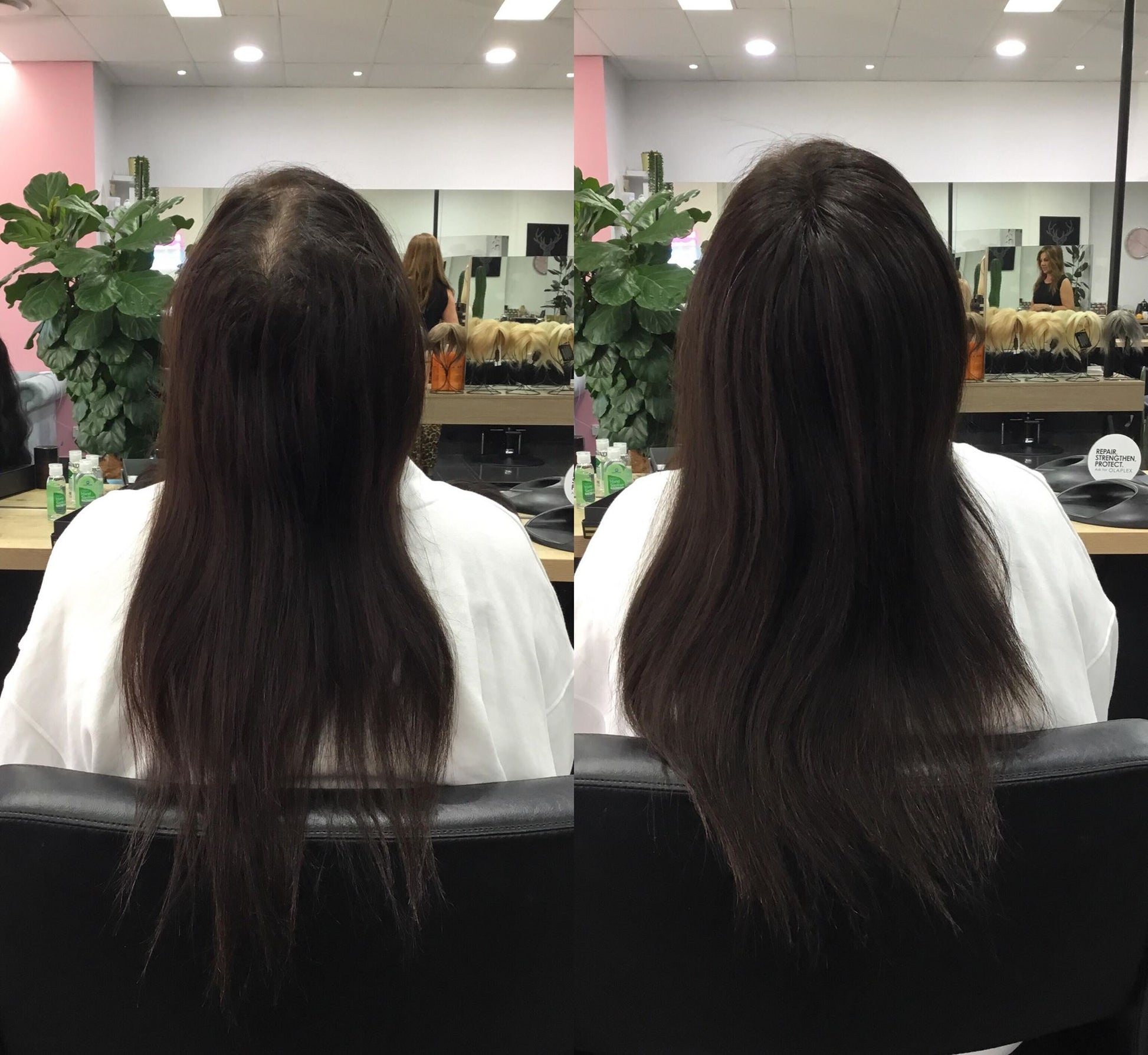 Amy | 100% Remy Hair Topper | Before and After