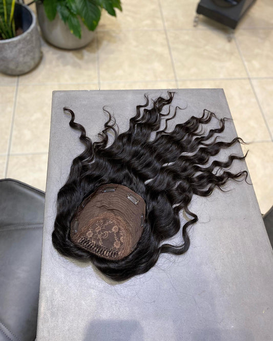 Amy - Large (Wavy / Curly) | 100% Remy Hair Topper