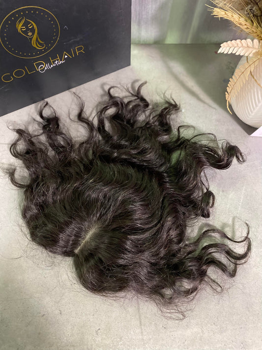 Amy Silk Base (Wavy / Curly) | 100% Remy Hair Topper
