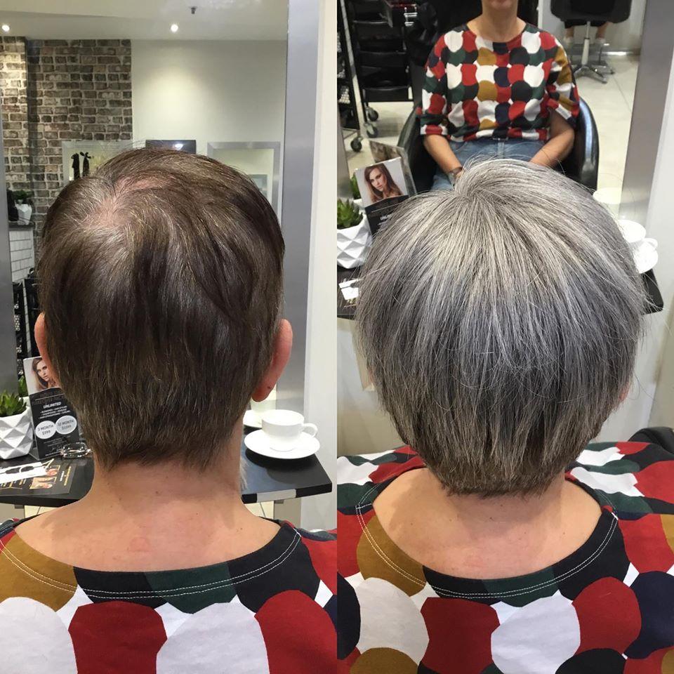 Silvia | 100% Remy Hair Topper | Before and After